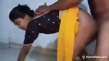 The owner bangs his maid hard in the doggy style